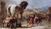 TIEPOLO, Giovanni Domenico The Building of the Trojan Horse The Procession of the Trojan Horse into Troy USA oil painting artist